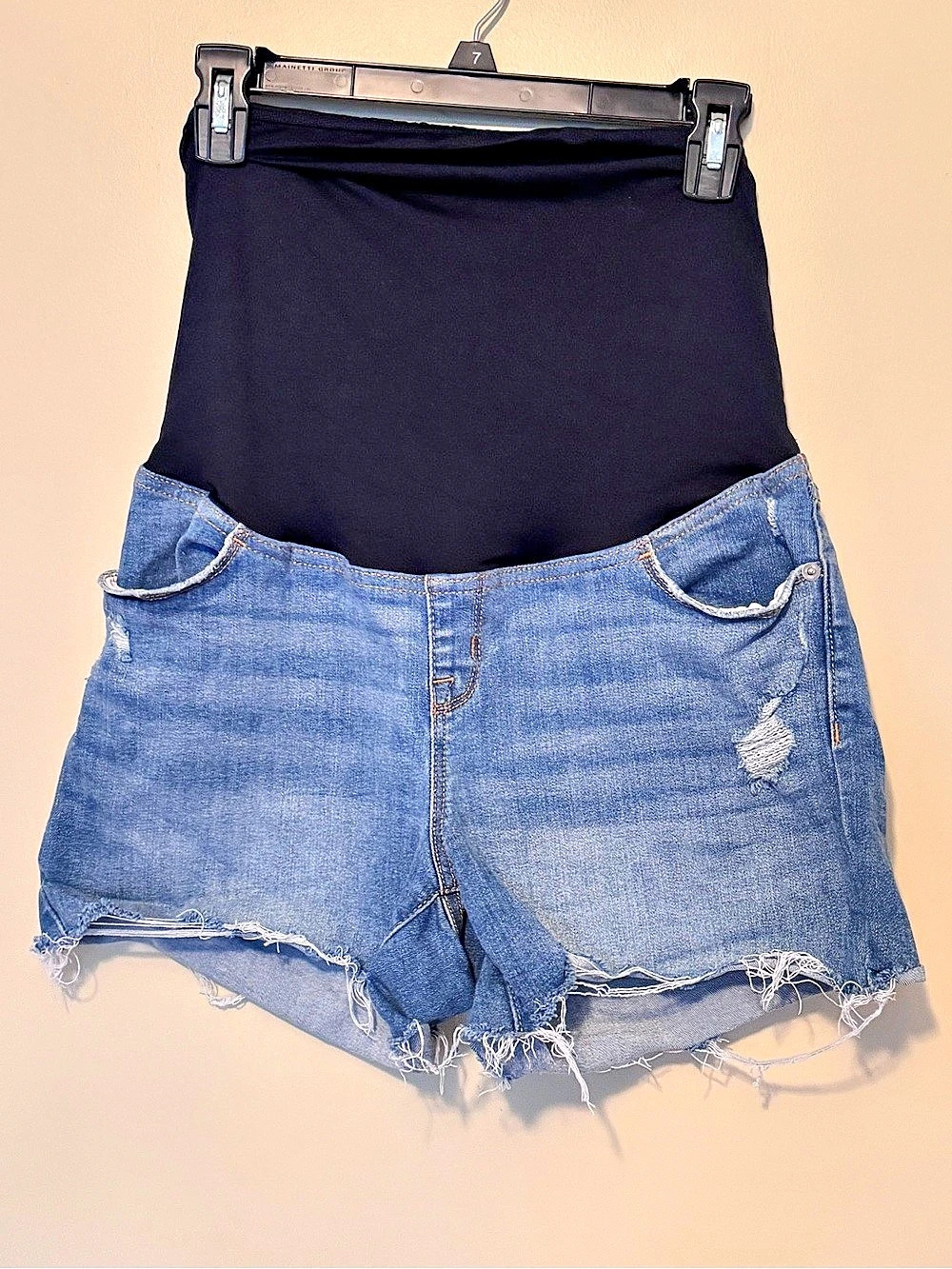Maternity Isabella Women's Denim Jean Shorts Size 10